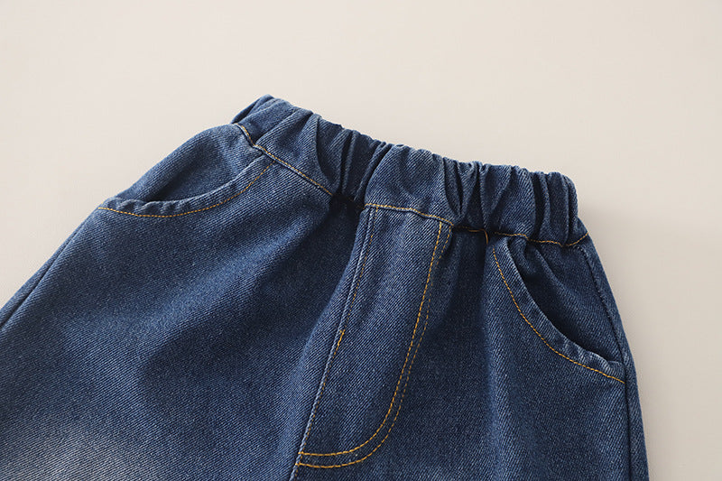 Conjunto Infantil Jeans 3 Peças Jeans Trator