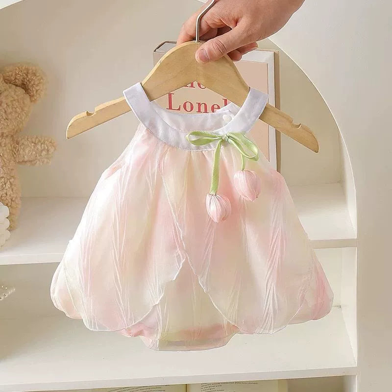Body Infantil Feminino Tulipas