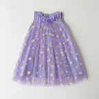 Vestido Infantil Tule Margaridas