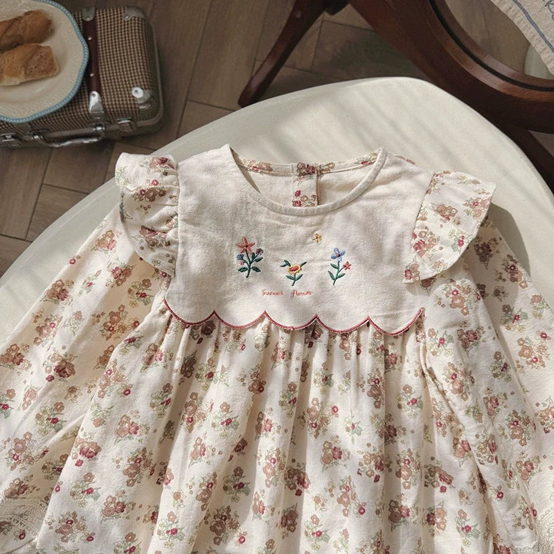 Vestido Infantil Flores Babadinhos