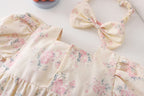 Body/ Vestido Infantil Flores Lacinho
