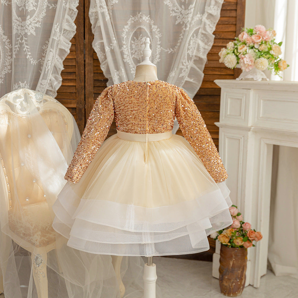 Vestido Infantil De Festa Brilhante