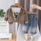Conjunto Infanil Masculino 3 Peças Bolsinho e  Jeans
