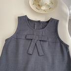 Vestido Infantil + Blusa Branca Golinha