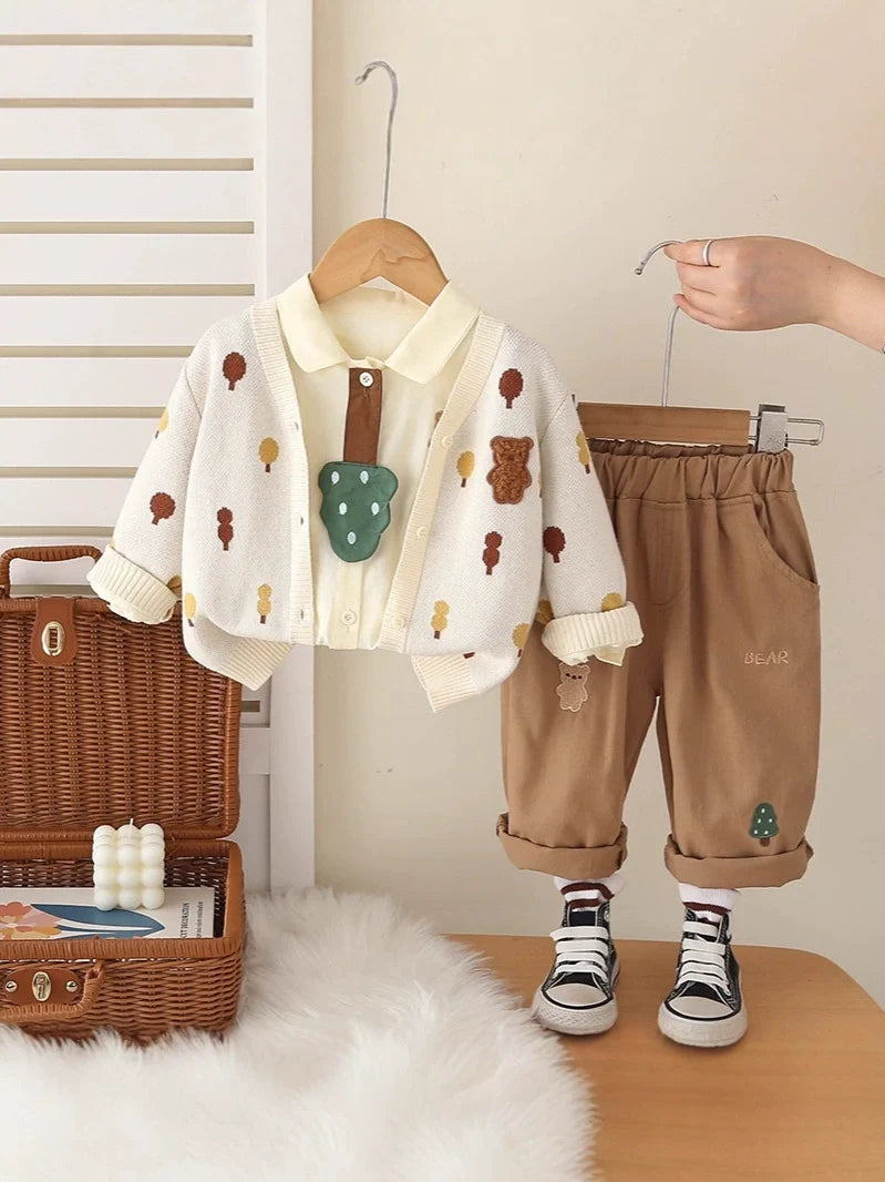 Conjunto Infantil Masculino 3 Peças Urso