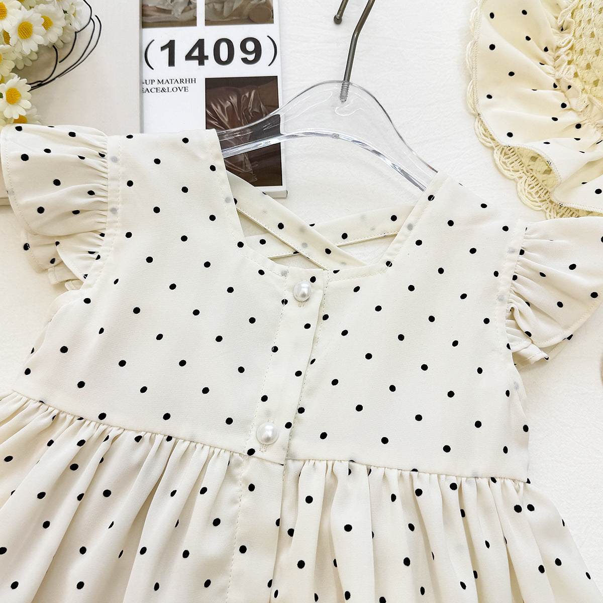 Conjunto Infantil Feminino Bolinhas e Pérolas