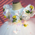 Vestido Infantil Branco Abelinhas