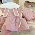 Casaco Infantil Feminino Rosa Coelhinho