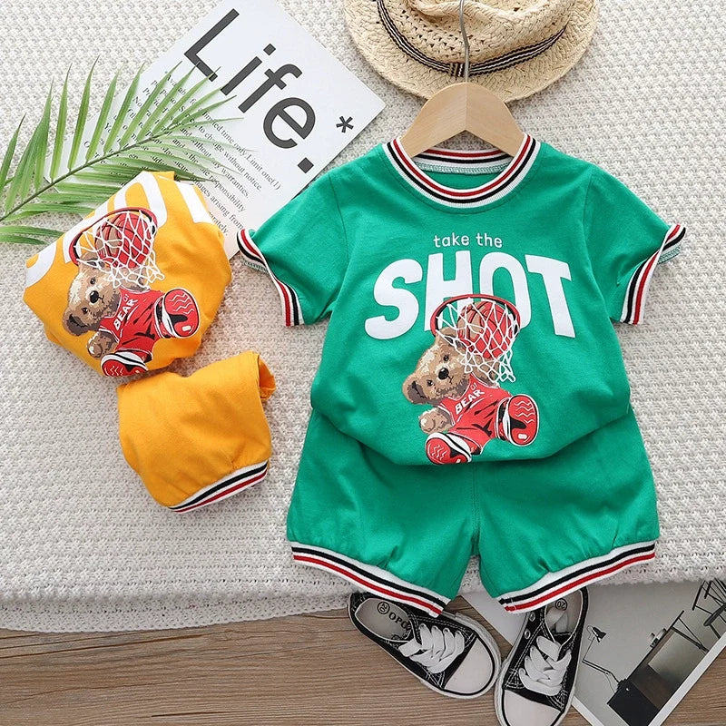 Conjunto Infantil Masculino Ursinho Basquete