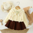 Conjunto Infantil Tricô Tulipas