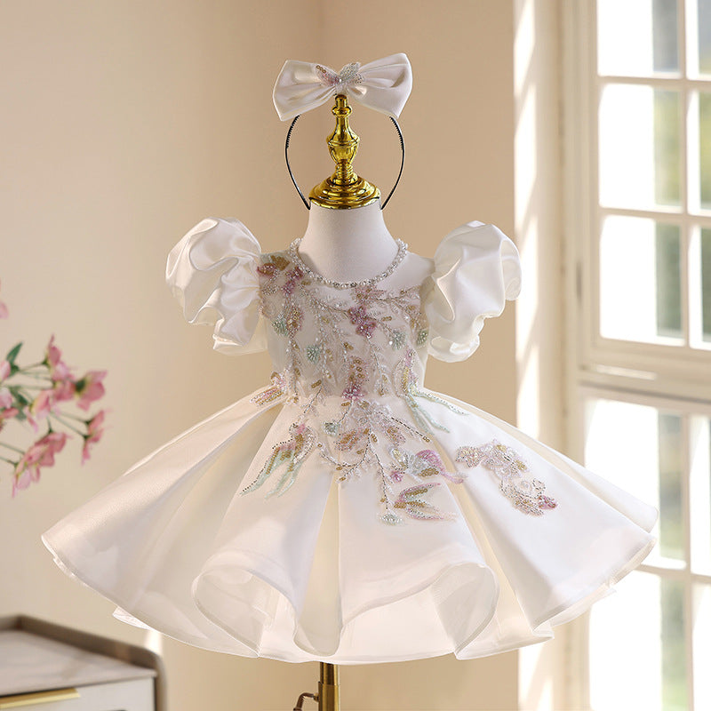 Vestido de Festa Florzinhas Strass
