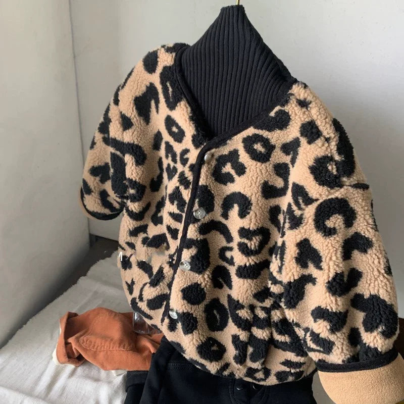 Casaco Infantil Feminino Pelucia Oncinha
