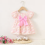 Vestido Infantil Florzinhas e Laço