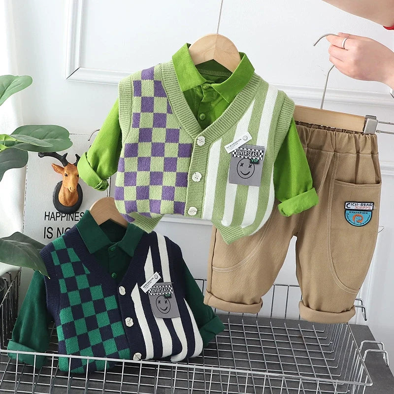 Conjunto Infantil Masculino 3 Peças com colete