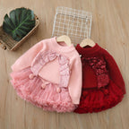 Conjunto Infantil Inverno Laço Brilhante