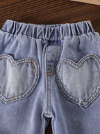 Conjunto Infantil Feminino Florzinhas e Jeans