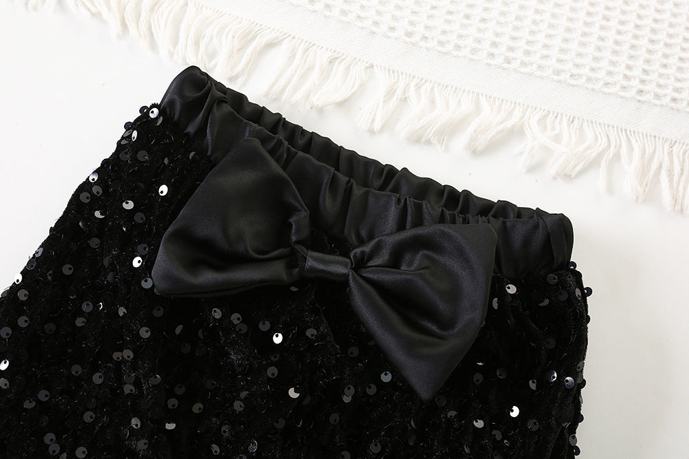Conjunto Infantil Tricô e Brilhos