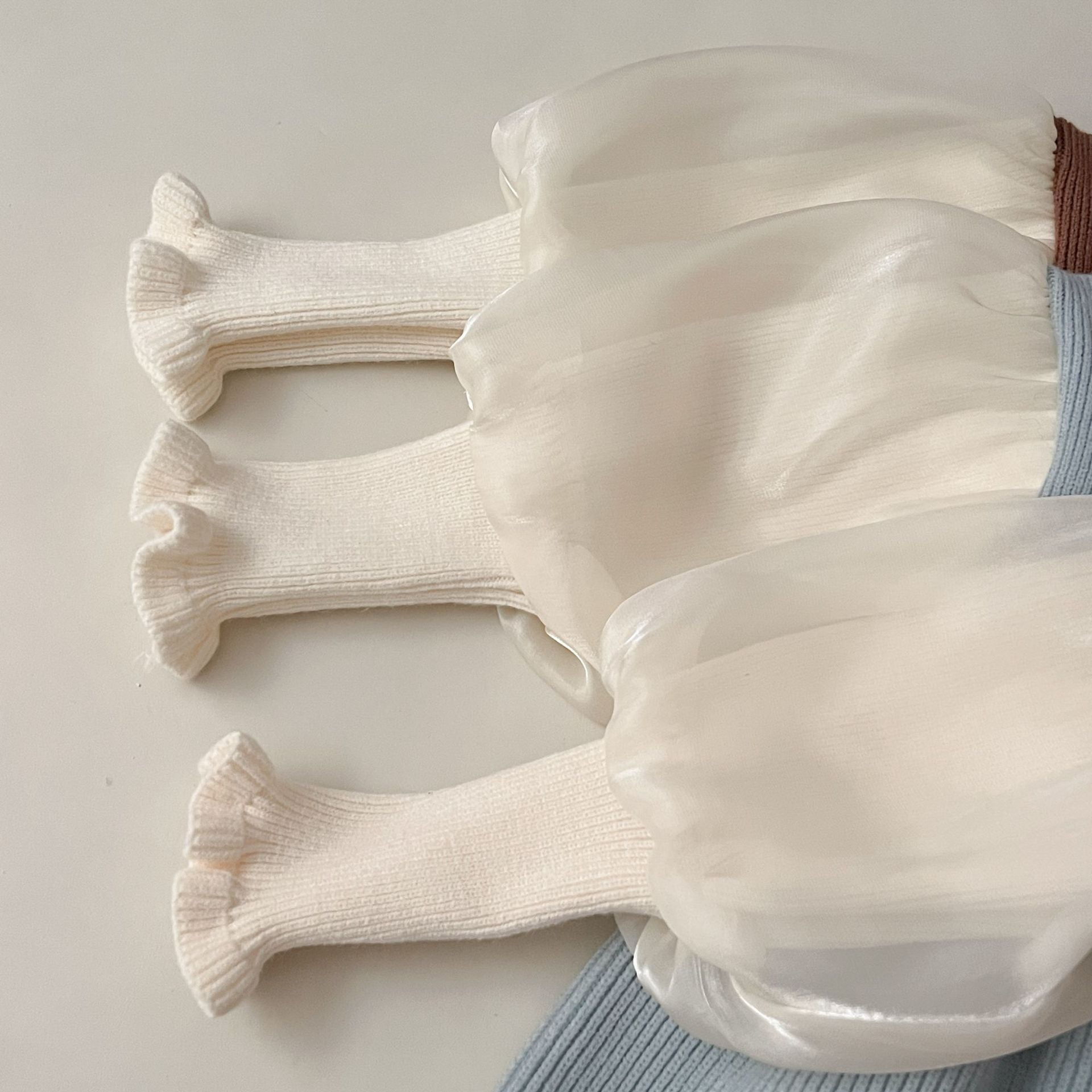 Vestido Infantil Lacinho Mangas Bufante