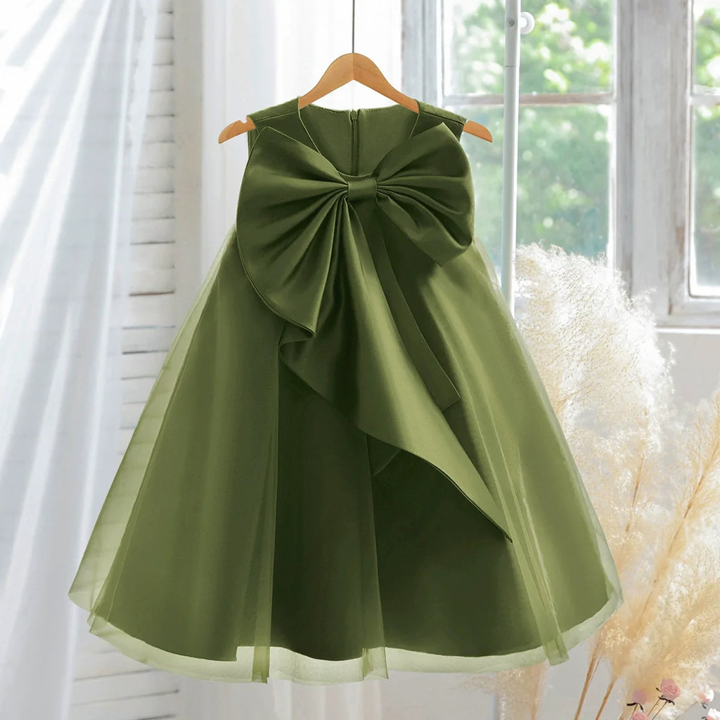 Vestido Infantil Elegante Laço