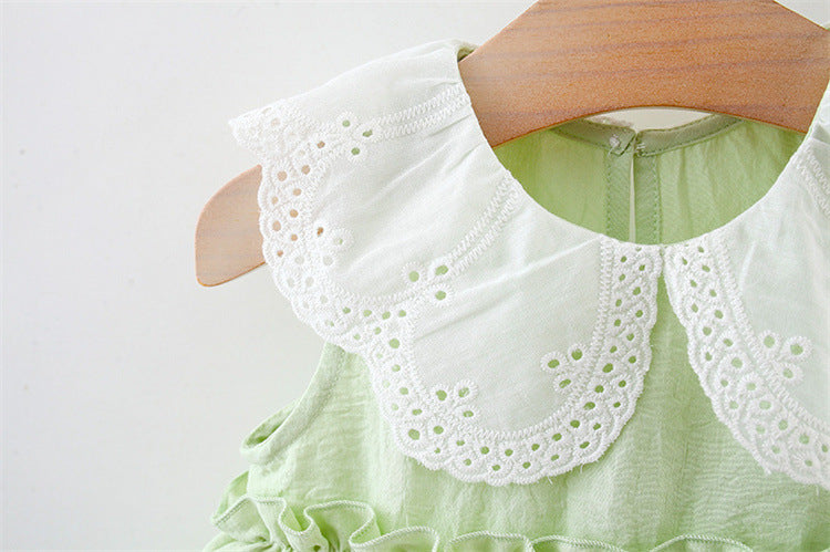 Vestido Infantil Golinha de Renda Camadas