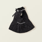 Vestido Infantil Preto Brilhante