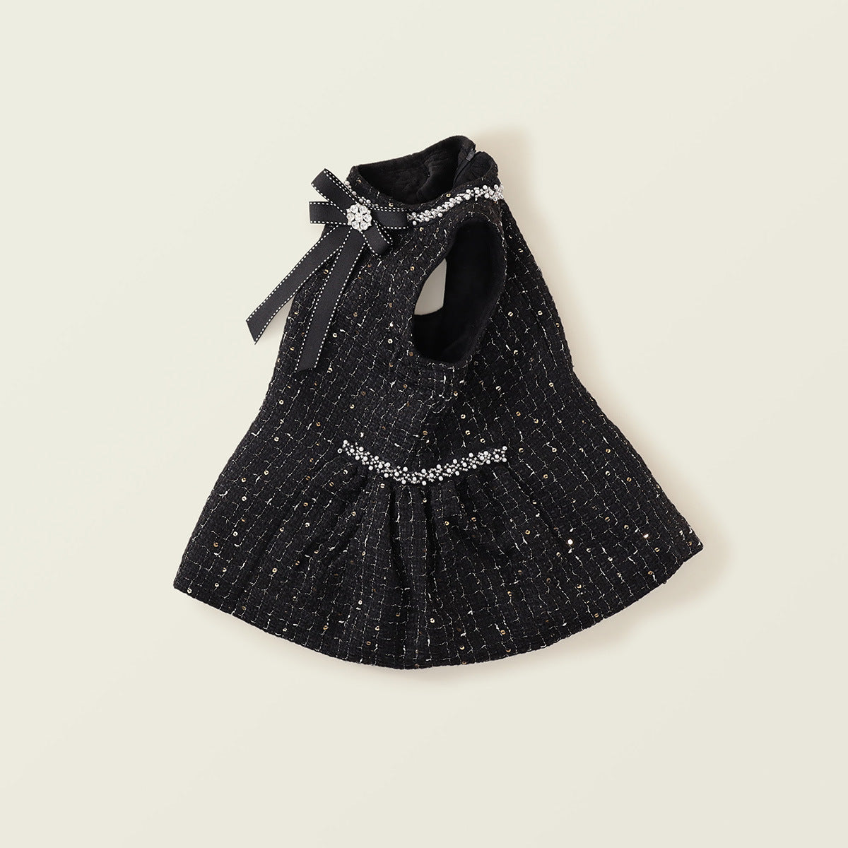 Vestido Infantil Preto Brilhante