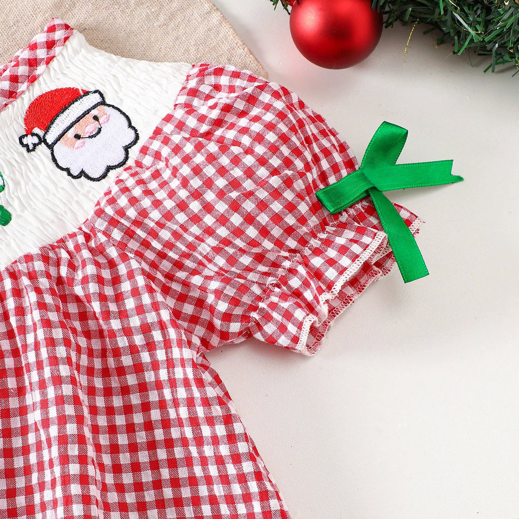 Vestido Infantil Xadrez Natal