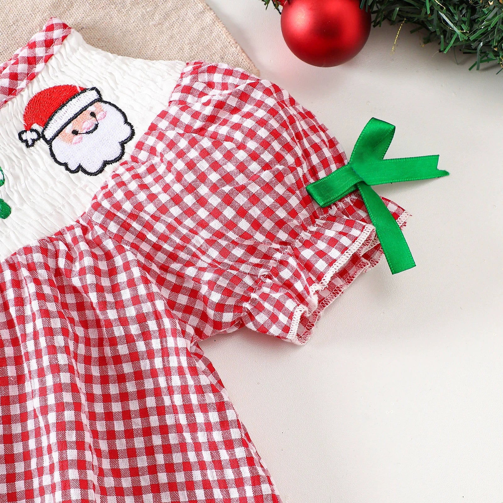 Vestido Infantil Xadrez Natal