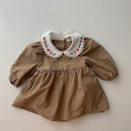 Vestido Infantil Gola Florzinhas