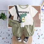 Conjunto Infantil Masculino Dino Bolsinha