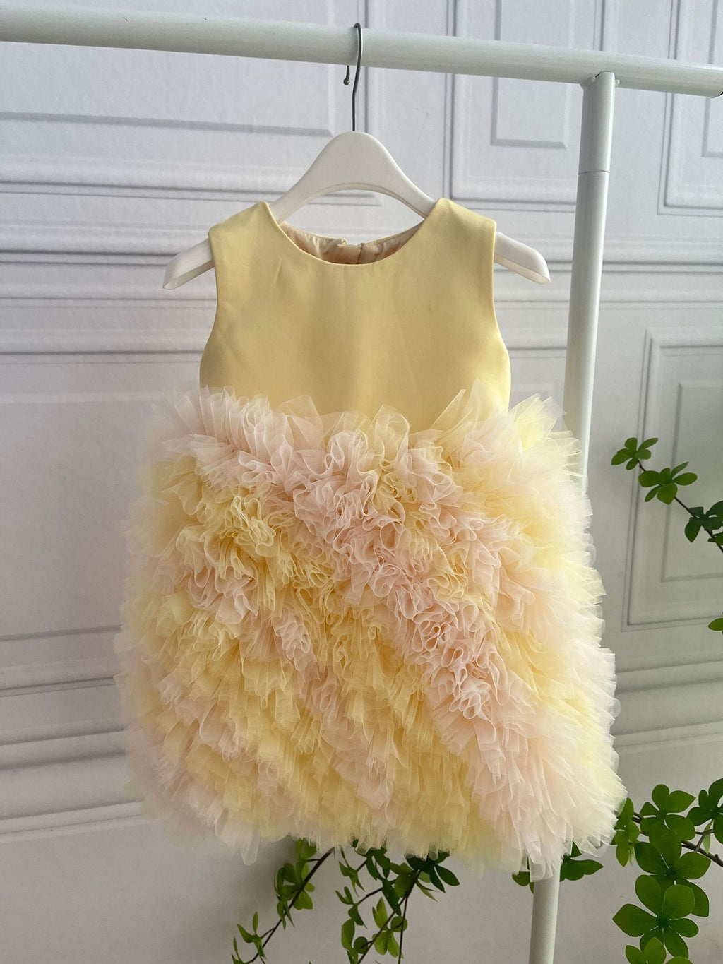 Vestido Infantil De Festa Amarelo