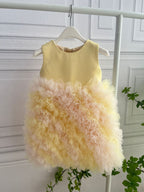 Vestido Infantil De Festa Amarelo