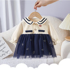 Vestido Infantil com Golinha e Tule