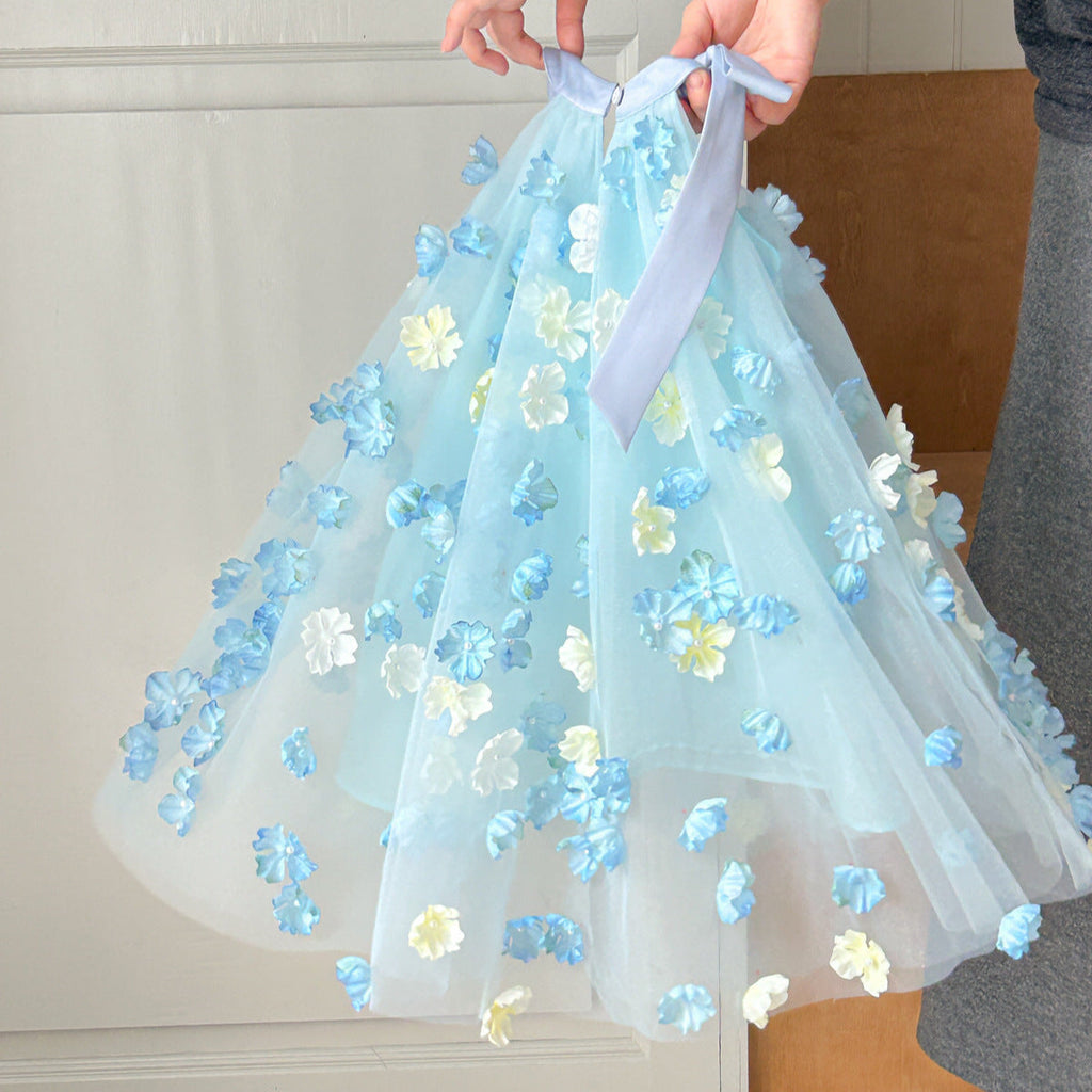 Vestido Infantil Tule Florzinhas