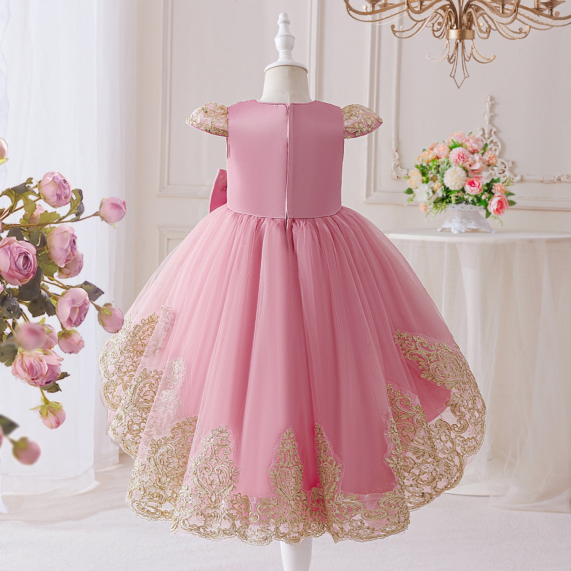 Vestido de Festa Infantil Renda e Laço