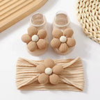 Kit Meia + Faixinha Infantil Florzinha