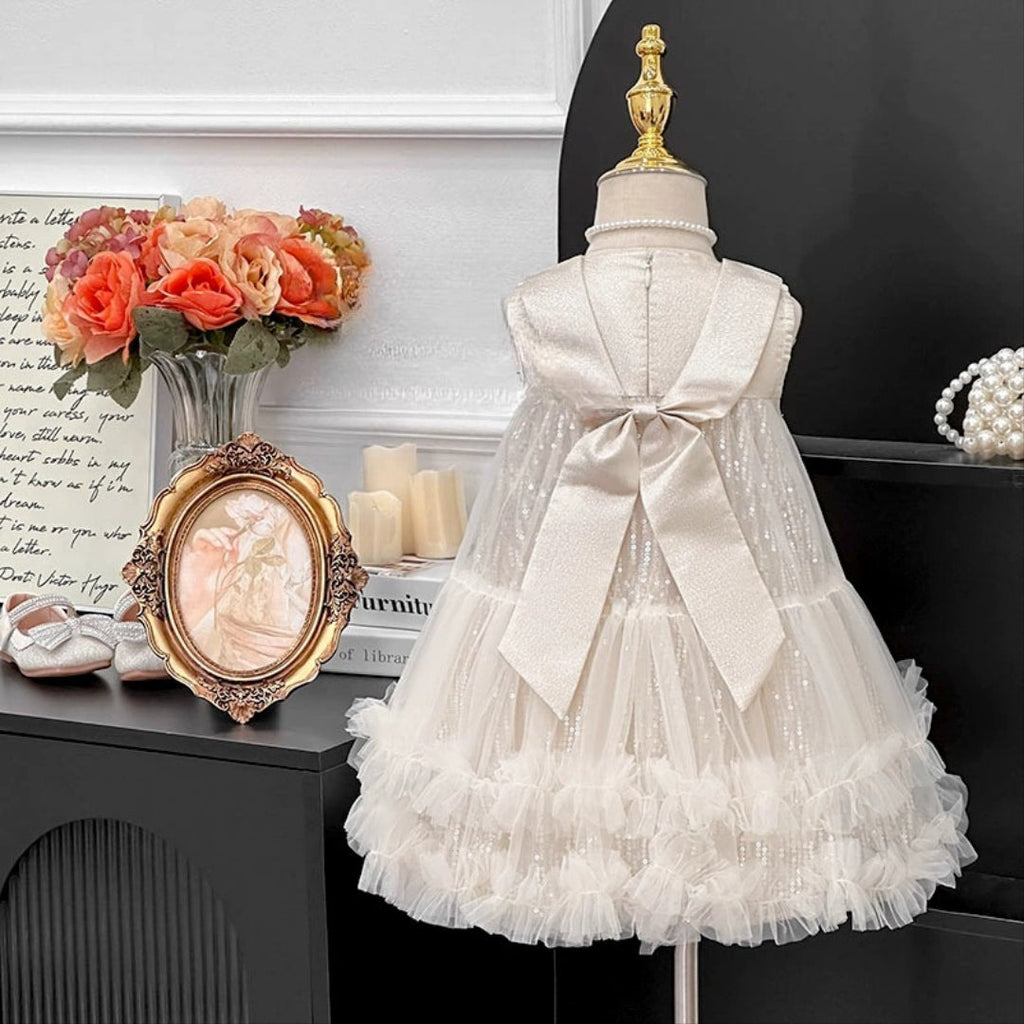 Vestido Infantil de Tule Lacinho