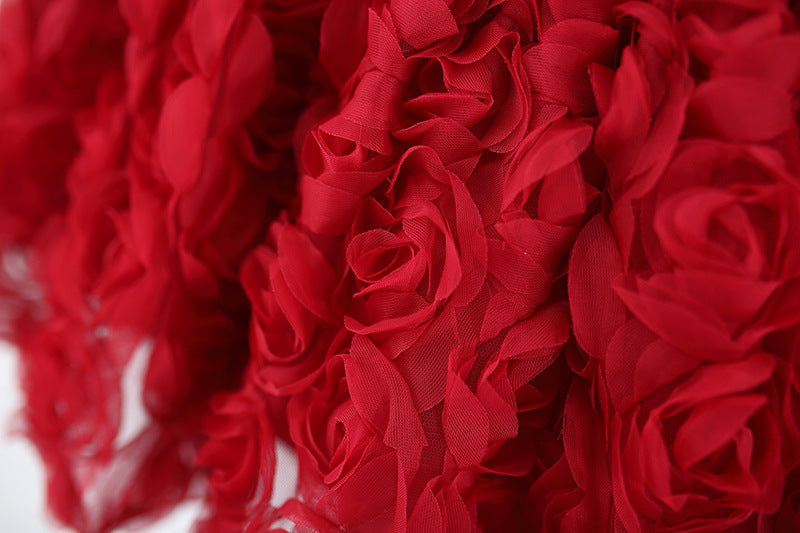 Vestido Infantil de Festa Flores Lacinho