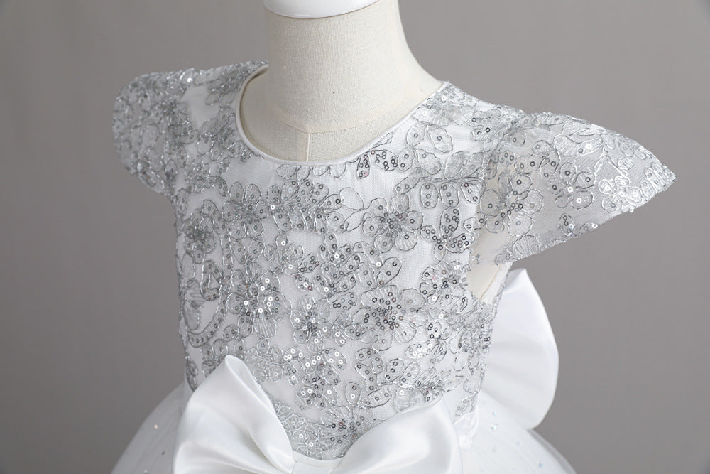 Vestido de Festa Longo Renda Brilhantes