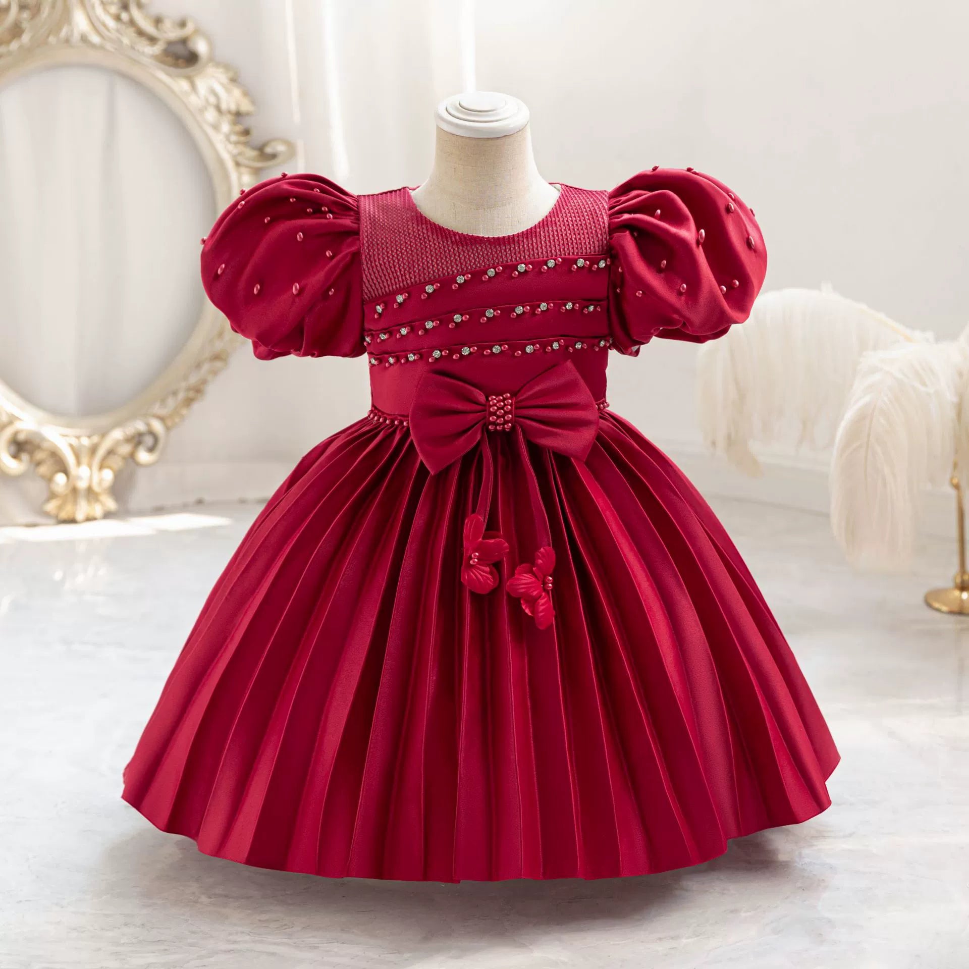 Vestido De Festa Bufante Pérolas