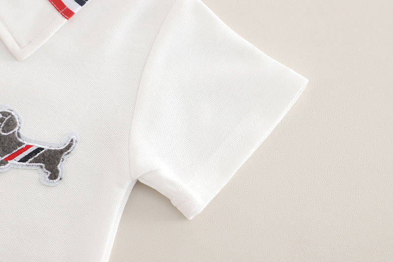 Conjunto Infantil Masculino Polo Cachorrinho