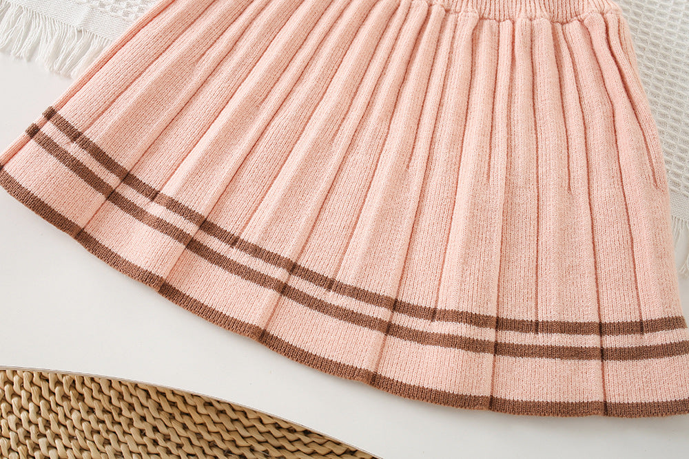 Conjunto Infantil Tricô Cerejinhas