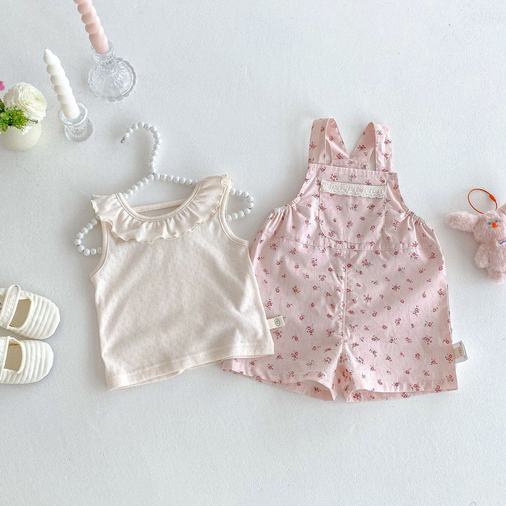 Conjunto Infantil Feminino Rendinha e Florzinhas