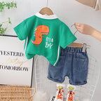 Conjunto Infantil Masculino Dino Gola Polo