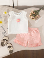 Conjunto Infantil Verão Flores