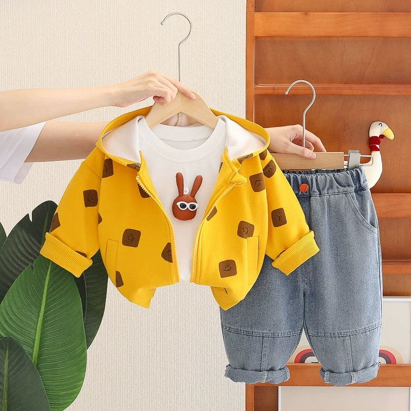 Conjunto Infantil 3 Peças Coelhinho de Óculos