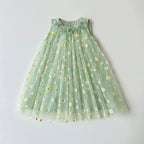 Vestido Infantil Tule Margaridas