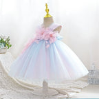 Vestido de Festa Tule Flores