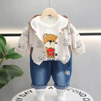 Conjunto Infantil Masculino 3 Peças Ursinho