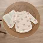 Body Infantil Tricô Florzinhas